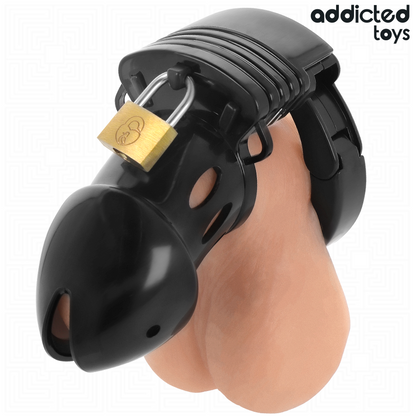 ADDICTED TOYS LOCKED - CAGE À PÉNIS CHASTETÉ PROFONDEUR 7,5 CM