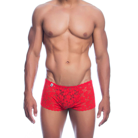 MOB - BOXER EN DENTELLE ROUGE TAILLE L/XL