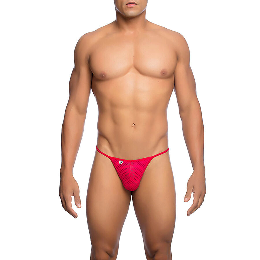 MOB - STRING V EN MICROFIBRE ROUGE TAILLE L/XL