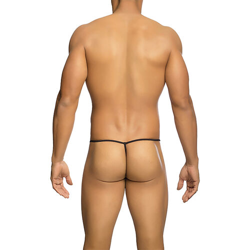 MOB - STRING TRANSPARENT EN FORME DE T NOIR TAILLE L/XL