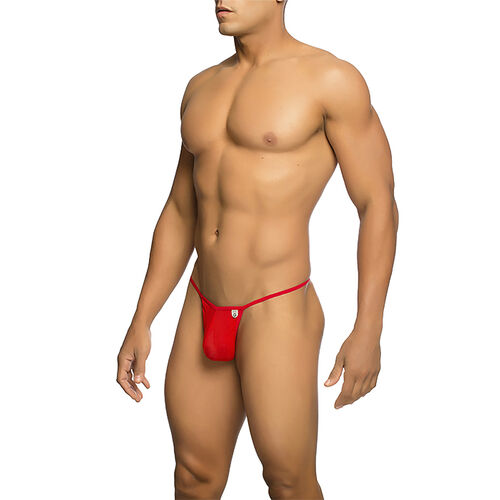 MOB - STRING EN T ROUGE TRANSPARENT TAILLE L/XL