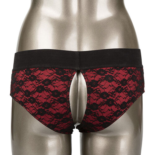 CALEXOTICS - SCANDAL ENSEMBLE CULOTTE ROUGE AVEC GODE TAILLE S/M