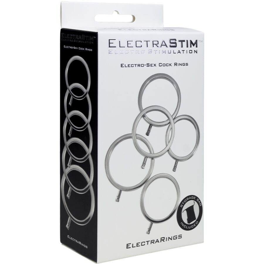 ELECTRASTIM - ELECTRARINGS ANNEAUX PÉNIS EN MÉTAL PACK DE 5 - 7eme ciel