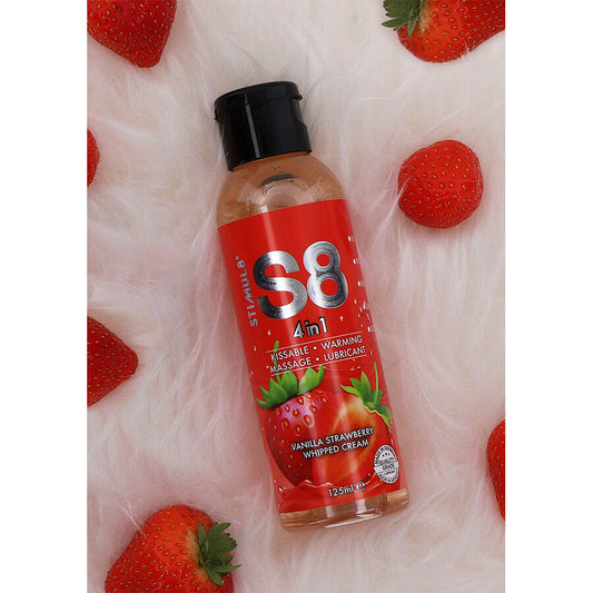 STIMUL8 - S8 LUBRIFIANT DESSERT FRAISE 4 EN 1 125 ML - 7eme ciel