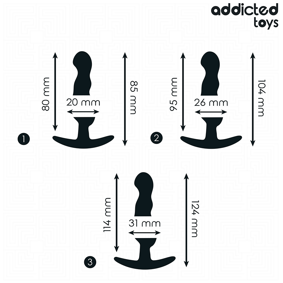 ADDICTED TOYS - LOT DE 3 PLUG ANAL MODÈLE 1 - 7eme ciel