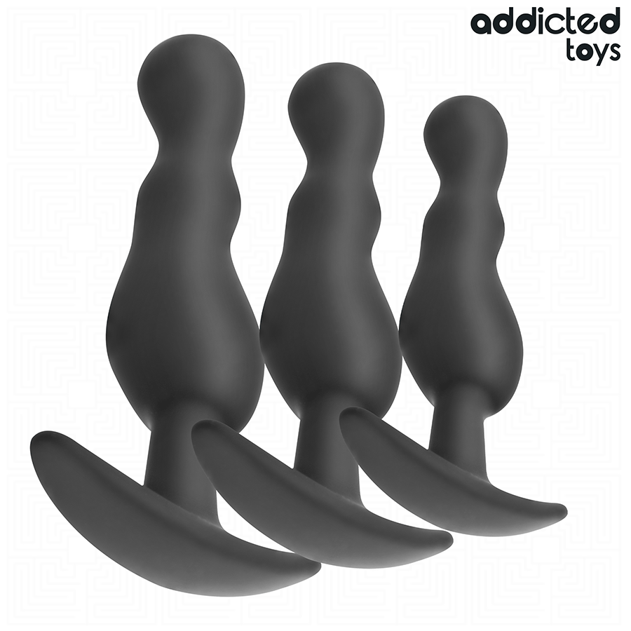 ADDICTED TOYS - LOT DE 3 PLUG ANAL MODÈLE 1 - 7eme ciel