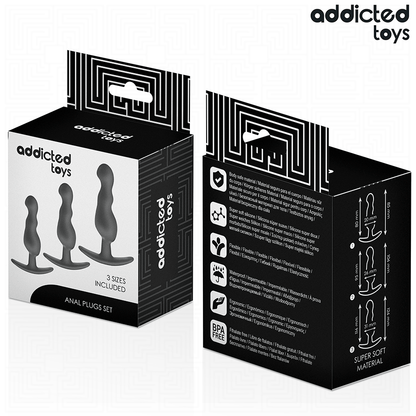 ADDICTED TOYS - LOT DE 3 PLUG ANAL MODÈLE 1