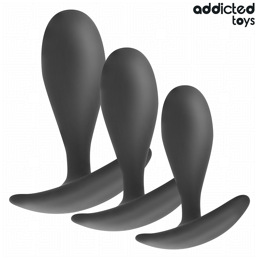 ADDICTED TOYS - LOT DE 3 PLUG ANAL MODÈLE 2 - 7eme ciel