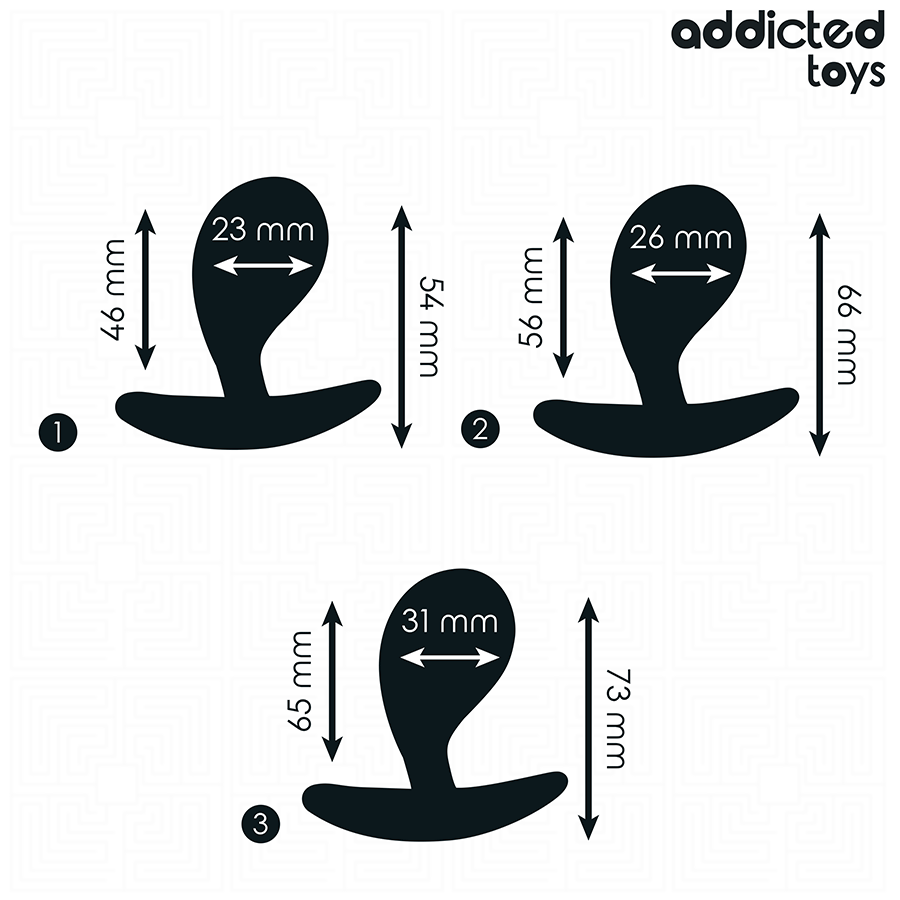 ADDICTED TOYS - LOT DE 3 PLUG ANAL MODÈLE 3 - 7eme ciel