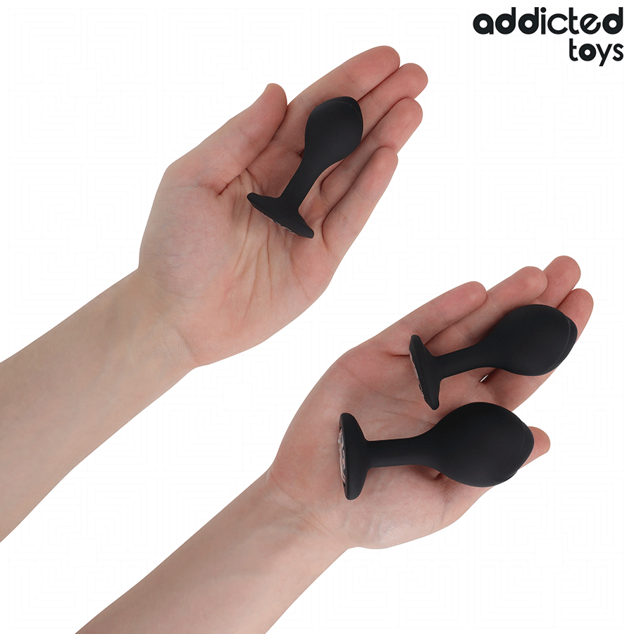 ADDICTED TOYS - LOT DE 3 PLUG ANAL AVEC BIJOU - 7eme ciel