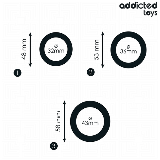 ADDICTED TOYS - LOT DE ANNEAUX EN SILICONE MODÈLE 1