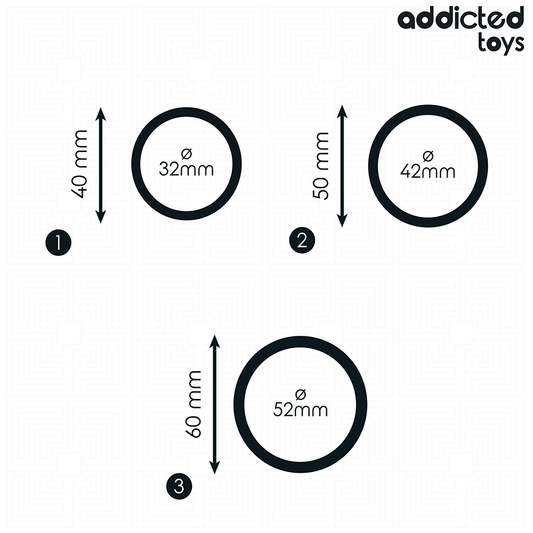 ADDICTED TOYS - LOT DE ANNEAUX EN SILICONE MODÈLE 2