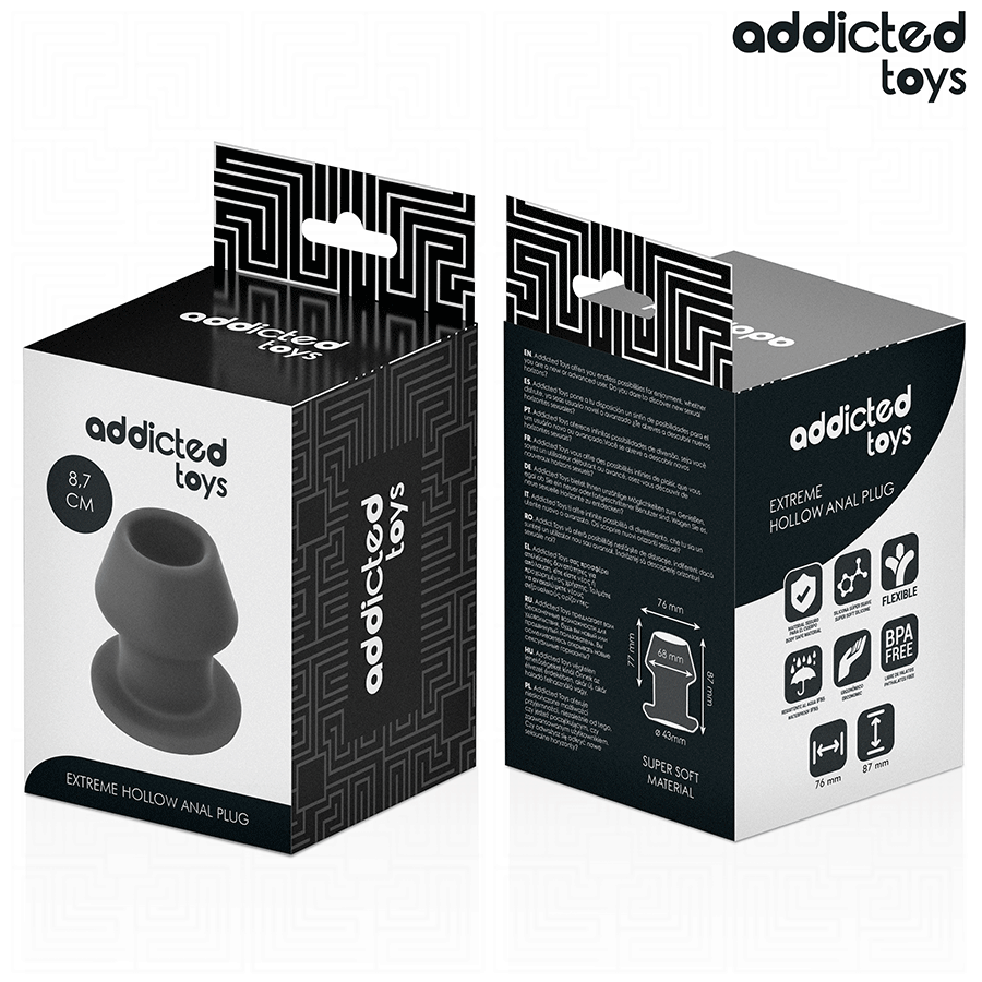 ADDICTED TOYS - PLUG ANAL CREUX EXTRÊME TAILLE M 8,7 CM - 7eme ciel
