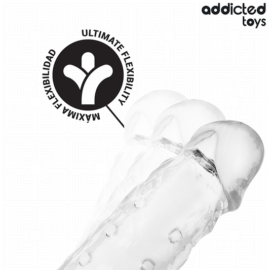 ADDICTED TOYS - GAINE PÉNIS TRANSPARENTE TAILLE M 27 CM - 7eme ciel