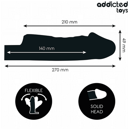 ADDICTED TOYS - GAINE PÉNIS TRANSPARENTE TAILLE M 27 CM - 7eme ciel