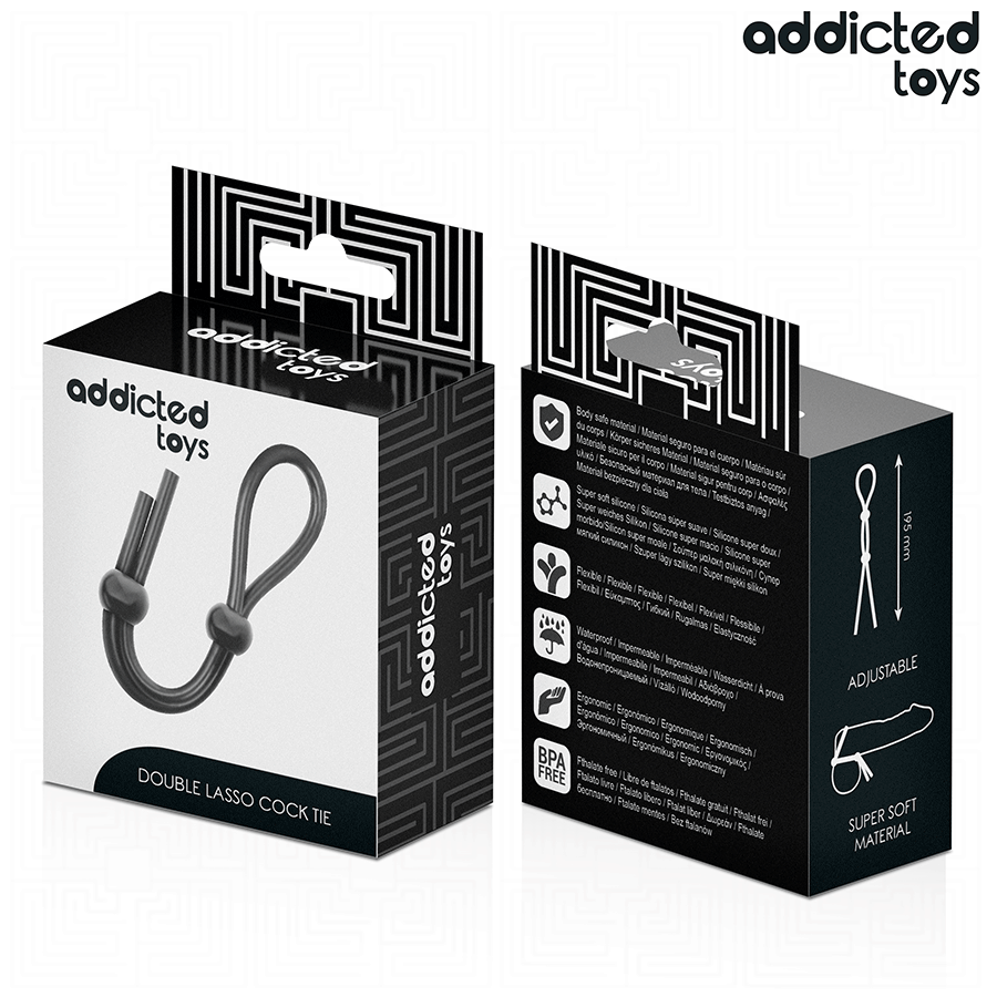 ADDICTED TOYS - CORDE EN SILICONE POUR LE PÉNIS À DOUBLE BOUCLE - 7eme ciel