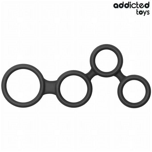ADDICTED TOYS - ANNEAU PÉNIS AVEC SÉPARATEURS POUR TESTICULES - 7eme ciel