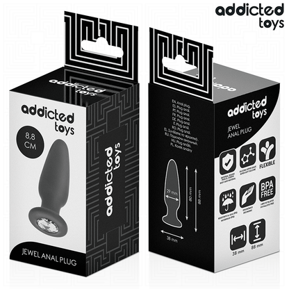 ADDICTED TOYS - PLUG ANAL AVEC BIJOU TAILLE S 8,8 CM