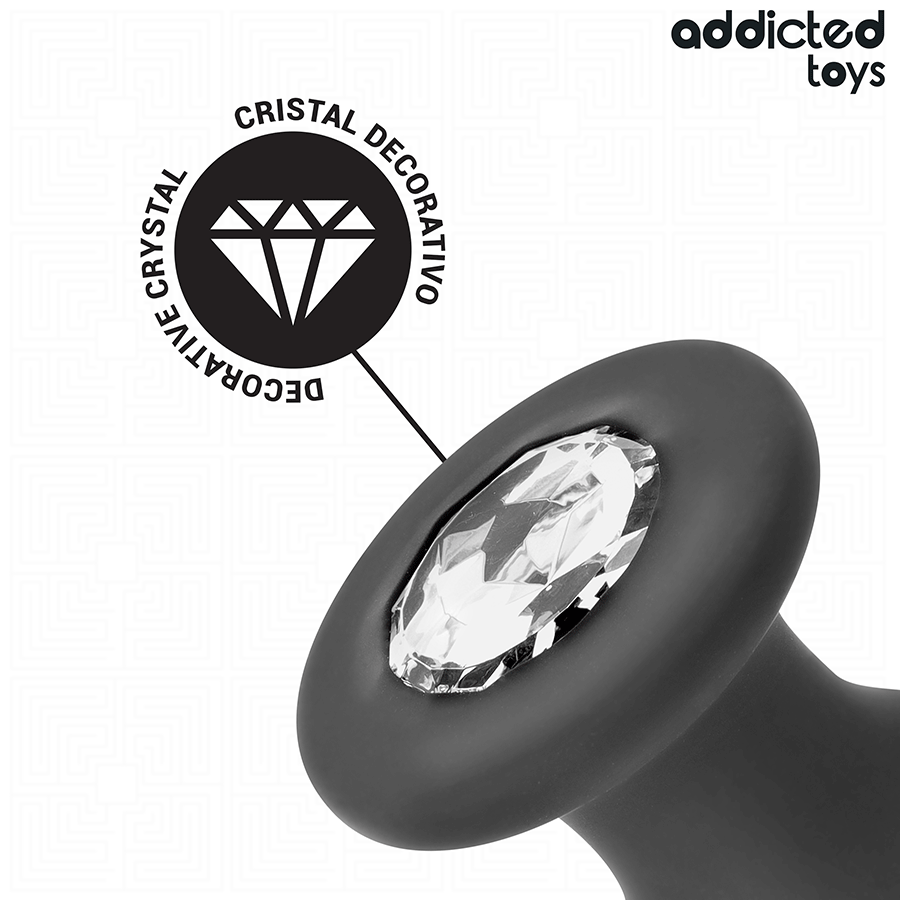 ADDICTED TOYS - PLUG ANAL AVEC BIJOU TAILLE S 8,8 CM - 7eme ciel