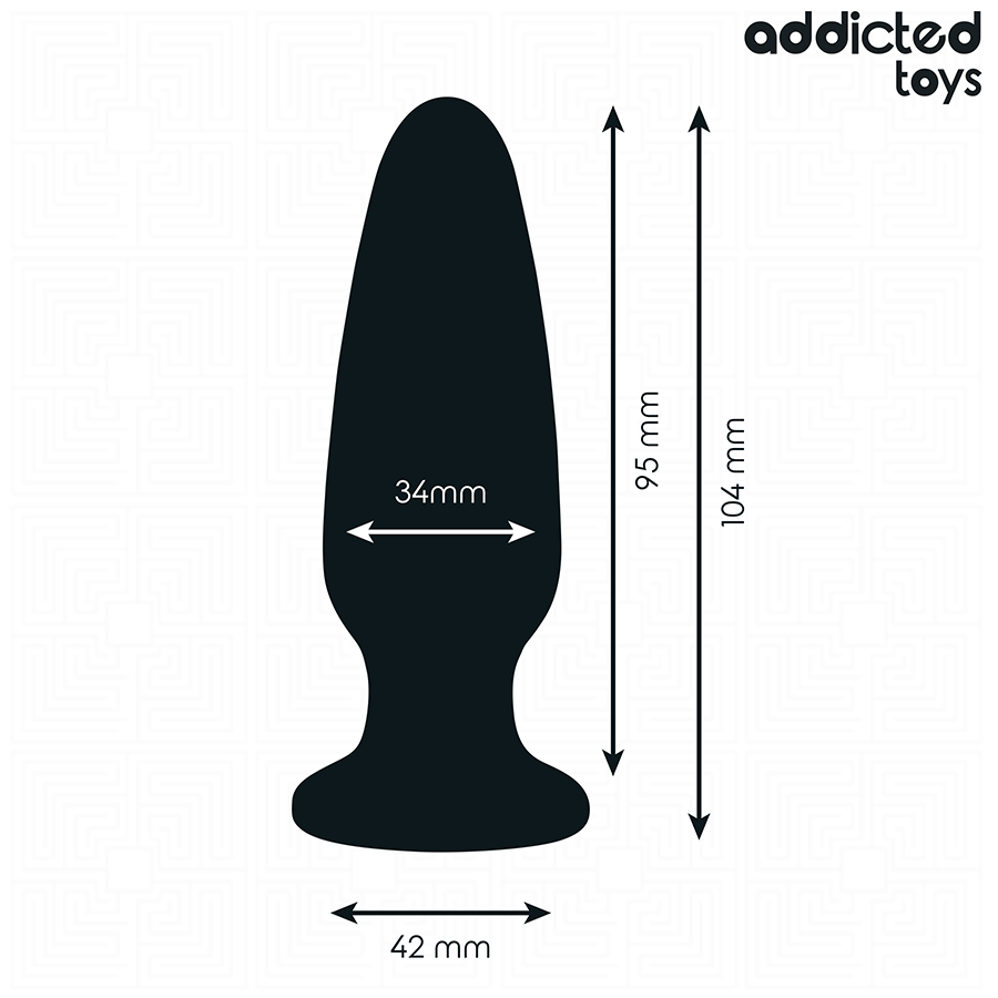 ADDICTED TOYS - PLUG ANAL AVEC BIJOU TAILLE M 10,4 CM - 7eme ciel