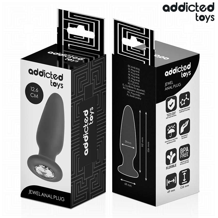 ADDICTED TOYS - PLUG ANAL AVEC BIJOU TAILLE L 12,6 CM - 7eme ciel