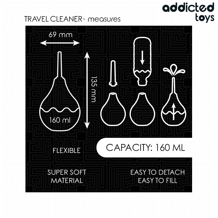 ADDICTED TOYS - NETTOYANT ANAL DE VOYAGE TAILLE M 160 ML - 7eme ciel