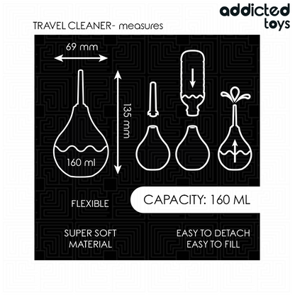 ADDICTED TOYS - NETTOYANT ANAL DE VOYAGE TAILLE M 160 ML - 7eme ciel