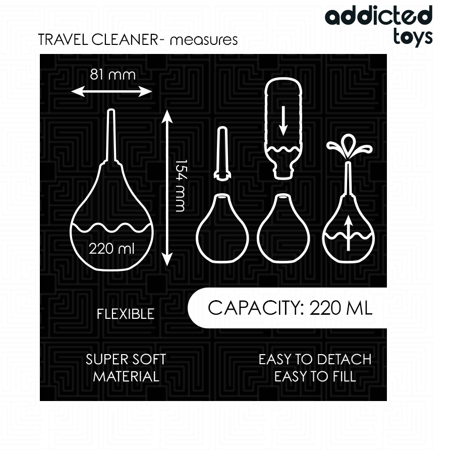 ADDICTED TOYS - NETTOYANT ANAL DE VOYAGE TAILLE L 220 ML - 7eme ciel