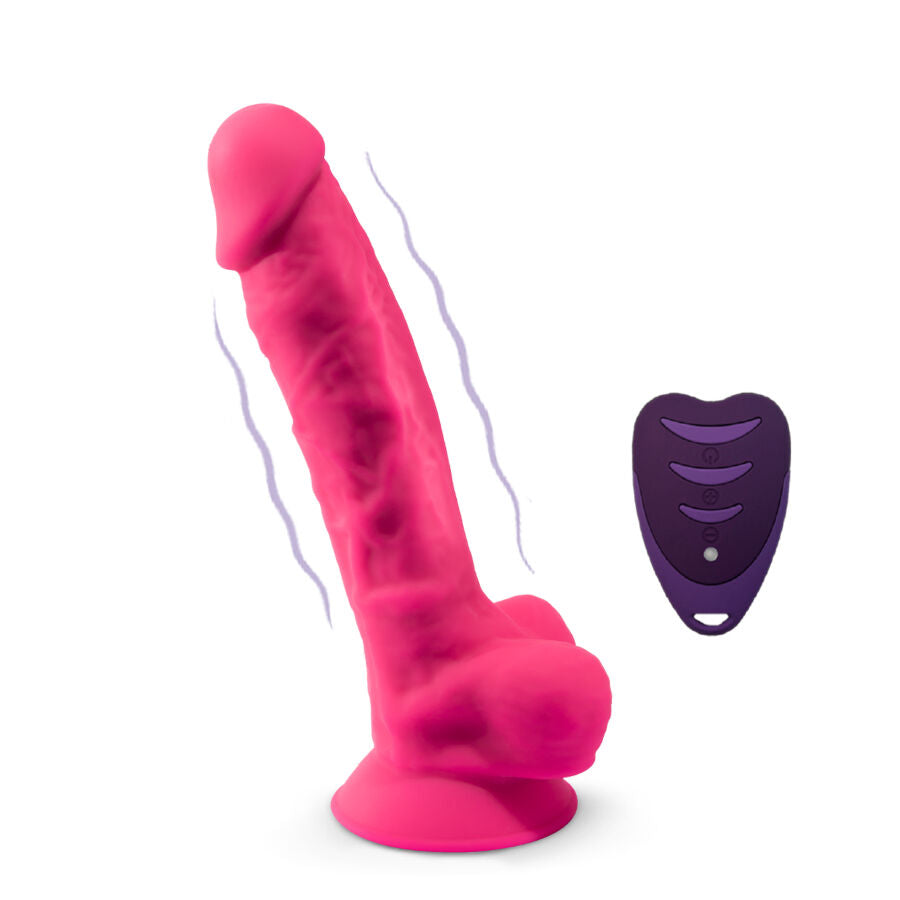 SILEXD - MODÈLE DE PÉNIS RÉALISTE 18 VIBRATIONS ROSE + TÉLÉCOMMANDE LRS - 7eme ciel