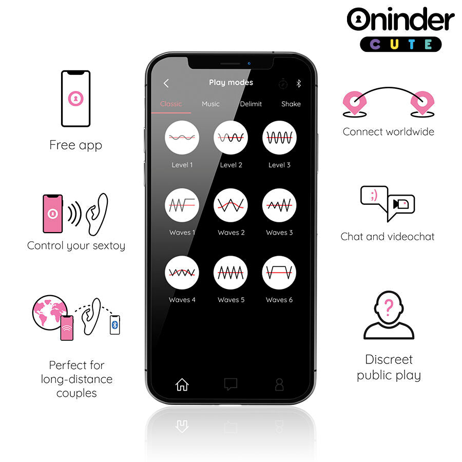 ONINDER CUTE - LOVE BUNNY VIBRATEUR POINT G CLITORIS - APPLICATION GRATUITE MONDIALE - 7eme ciel