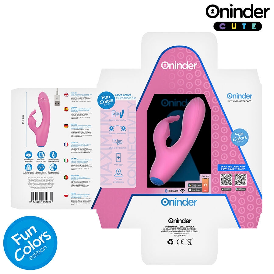 ONINDER CUTE - LOVE BUNNY VIBRATEUR POINT G CLITORIS - APPLICATION GRATUITE MONDIALE - 7eme ciel
