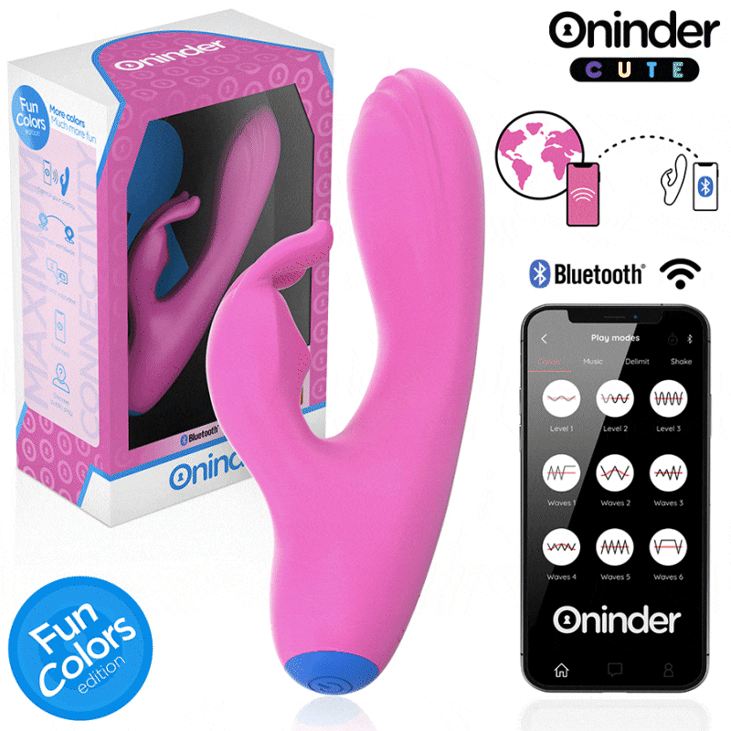 ONINDER CUTE - LOVE BUNNY VIBRATEUR POINT G CLITORIS - APPLICATION GRATUITE MONDIALE - 7eme ciel