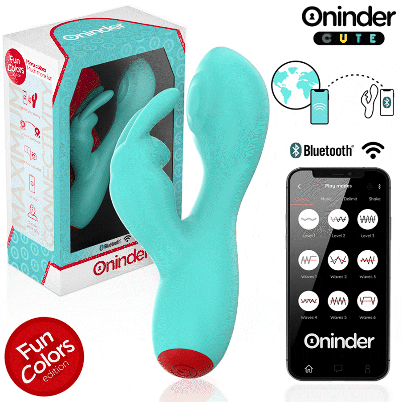 ONINDER CUTE - VIBRATEUR CLITORISÉ LOVE BUNNY G-SPOT - APPLICATION MONDIALE GRATUITE - 7eme ciel