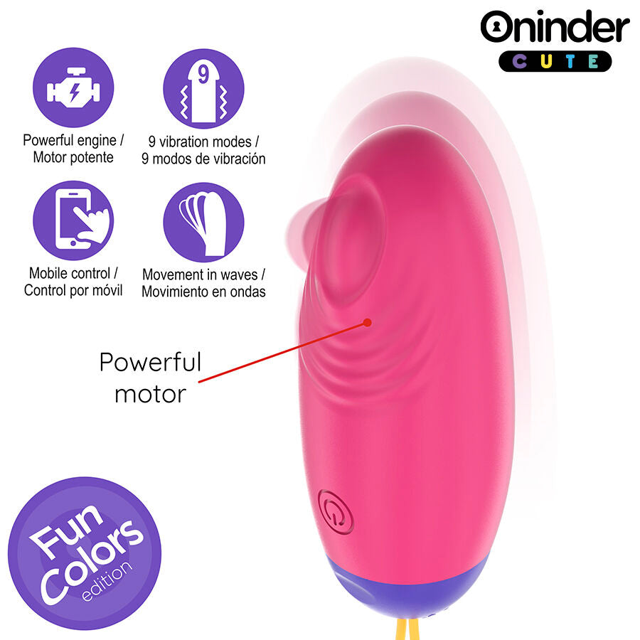 ONINDER CUTE - ŒUF EN SILICONE À VIBRATION ET À ONDE AMOUREUX - APPLICATION GRATUITE DANS LE MONDE ENTIER - 7eme ciel