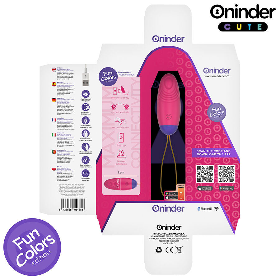 ONINDER CUTE - ŒUF EN SILICONE À VIBRATION ET À ONDE AMOUREUX - APPLICATION GRATUITE DANS LE MONDE ENTIER - 7eme ciel