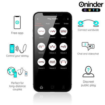 ONINDER CUTE - ŒUF VIBRO-ROTATIF EN SILICONE AVEC PIERRE PRÉCIEUSE - APPLICATION GRATUITE DANS LE MONDE ENTIER - 7eme ciel