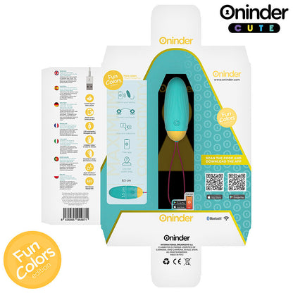 ONINDER CUTE - ŒUF VIBRO-ROTATIF EN SILICONE AVEC PIERRE PRÉCIEUSE - APPLICATION GRATUITE DANS LE MONDE ENTIER