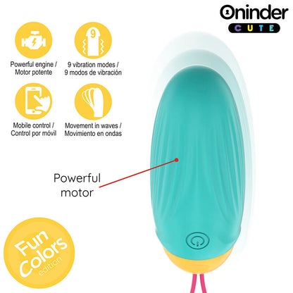 ONINDER CUTE - ŒUF VIBRO-ROTATIF EN SILICONE AVEC PIERRE PRÉCIEUSE - APPLICATION GRATUITE DANS LE MONDE ENTIER - 7eme ciel