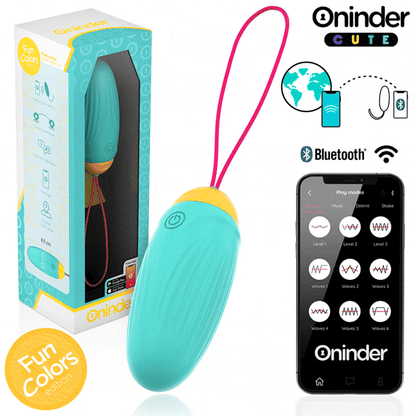 ONINDER CUTE - ŒUF VIBRO-ROTATIF EN SILICONE AVEC PIERRE PRÉCIEUSE - APPLICATION GRATUITE DANS LE MONDE ENTIER