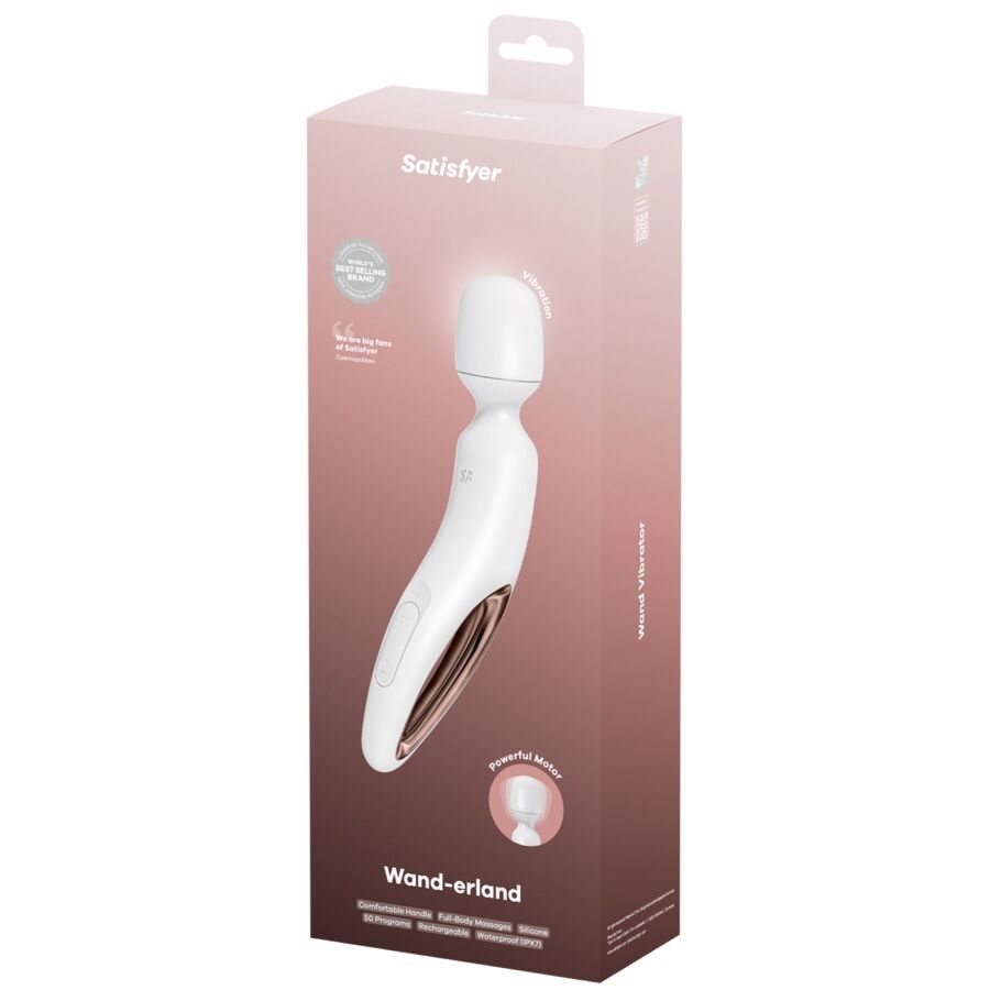 SATISFYER - WAND ERLAND MASSEUR VIBRANT BLANC