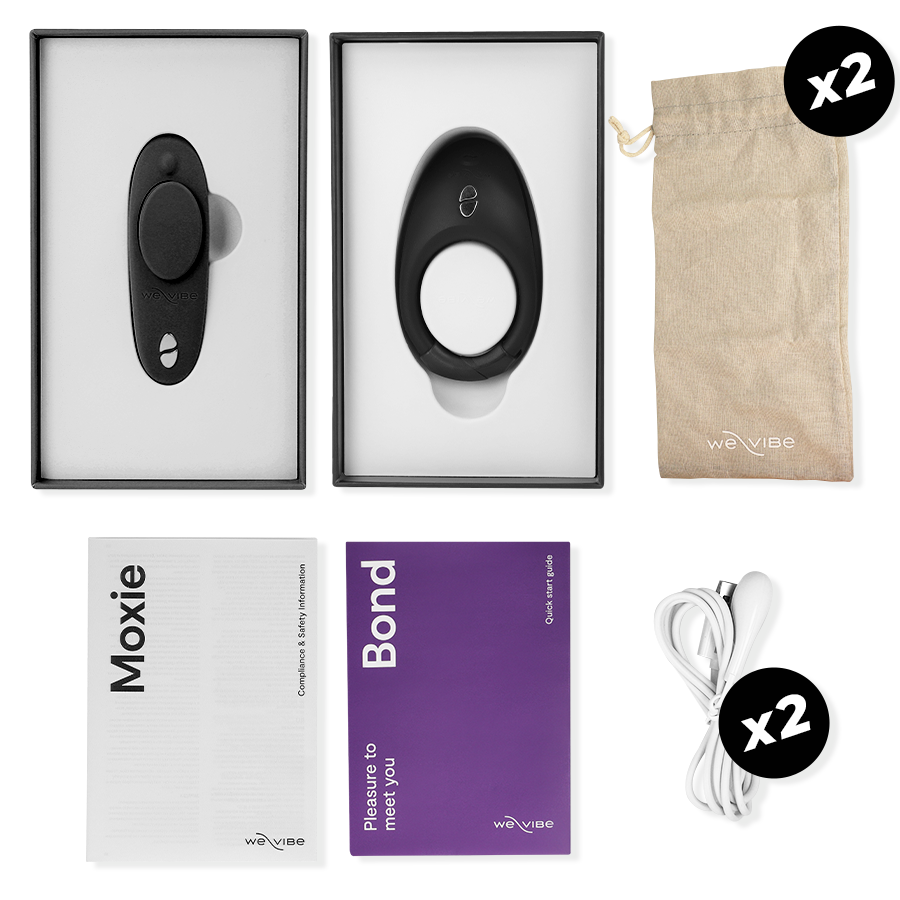 WE-VIBE - TEASE US SET BOND + MOXIE - 7eme ciel