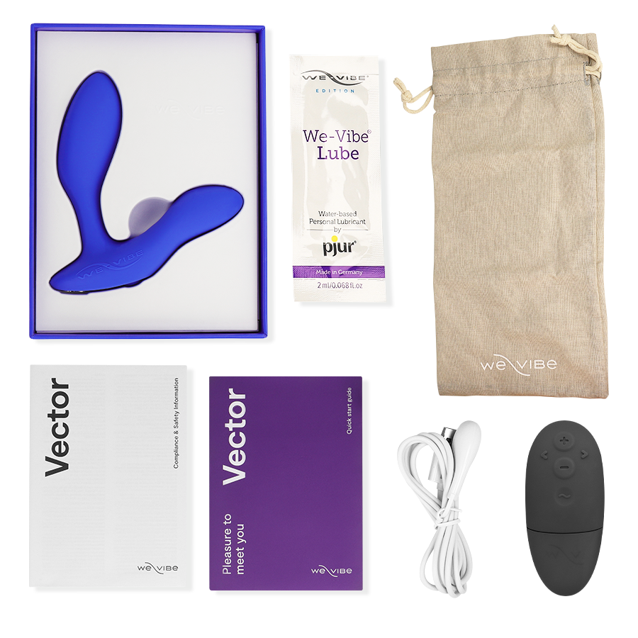 WE-VIBE - MASSEUR DE PROSTATE VECTOR+ BLEU - 7eme ciel