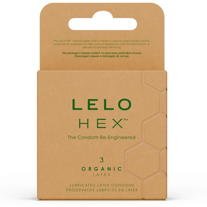 LELO - HEX BOÎTE DE PRÉSERVATIFS BIOLOGIQUES 3 UNITÉS