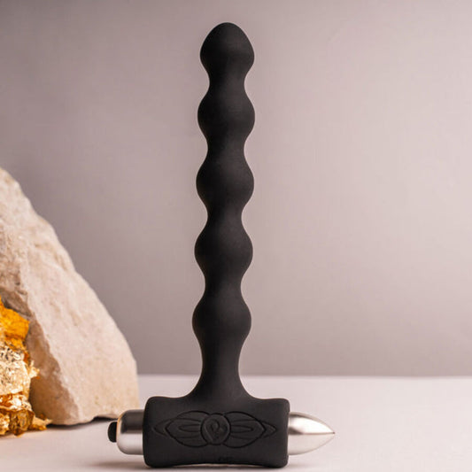 ROCKS-OFF - PETITE SENSATIONS PERLES ANAL PLUG VIBRATEUR NOIR - 7eme ciel