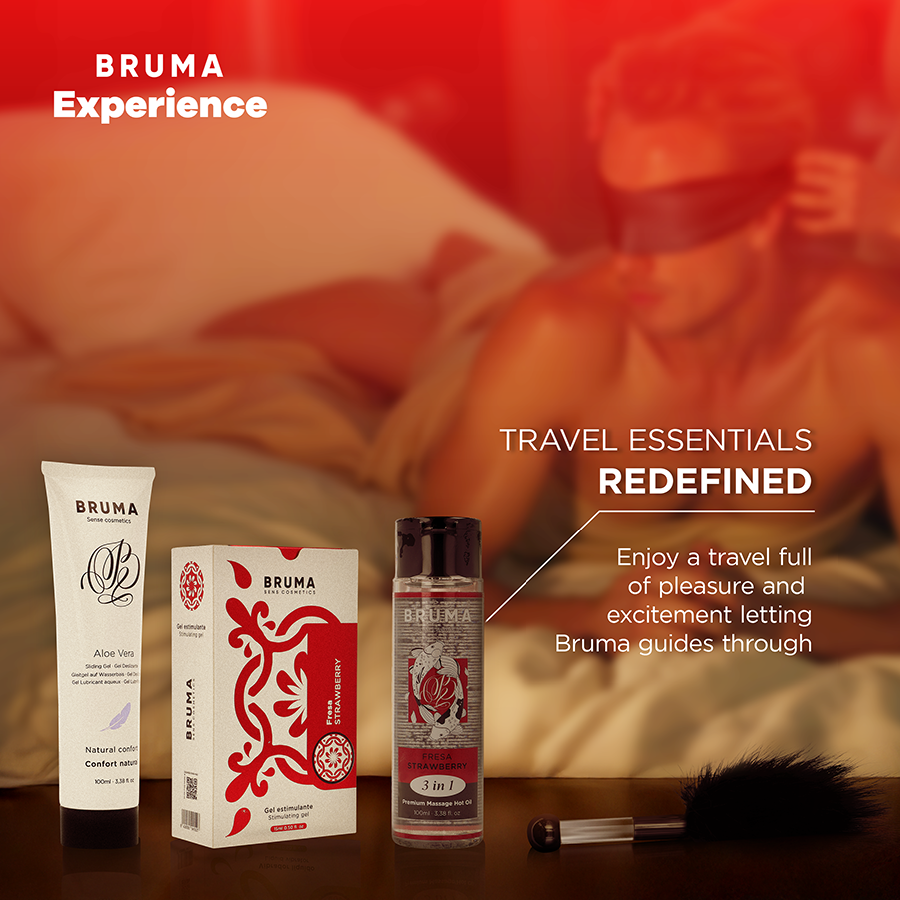 BRUMA XPERIENCE - KIT TENTATION FRAISE DOUCE AVEC AMPLIFICATEUR D'ORGASME - 7eme ciel