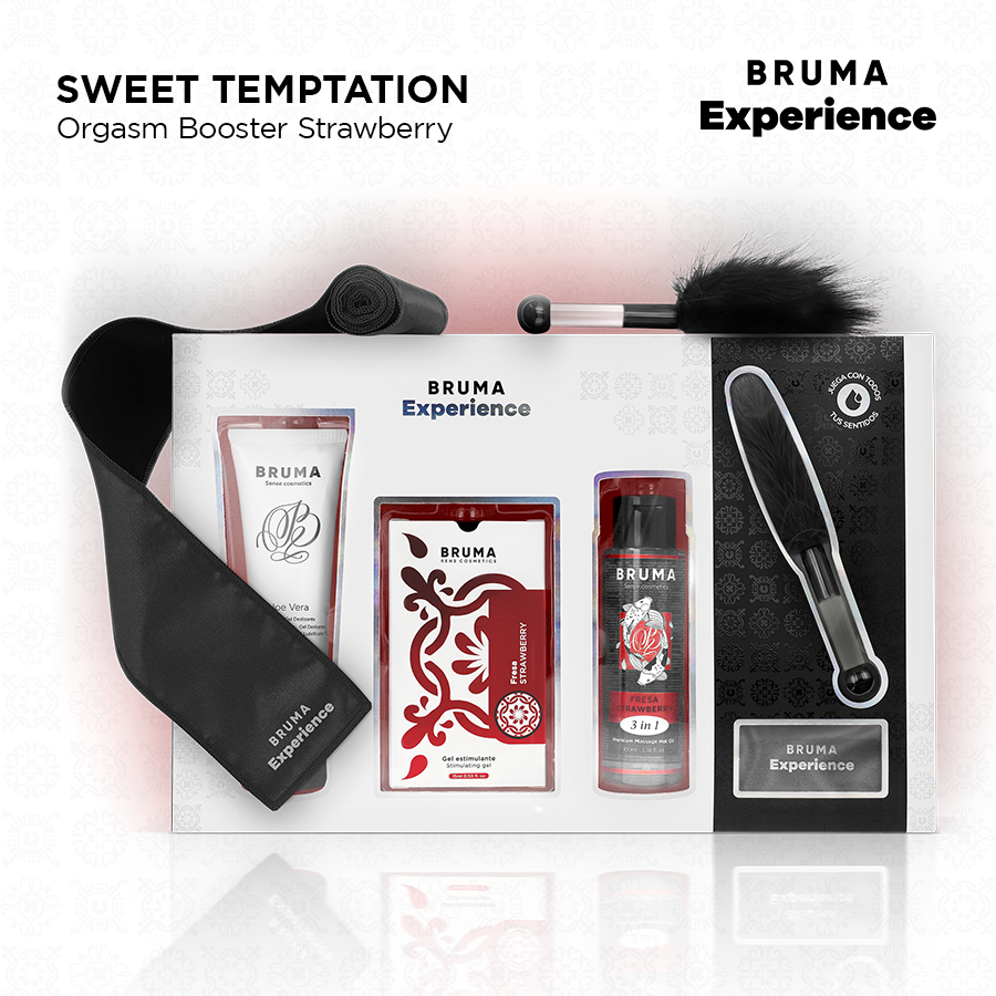 BRUMA XPERIENCE - KIT TENTATION FRAISE DOUCE AVEC AMPLIFICATEUR D'ORGASME - 7eme ciel