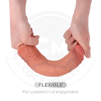 COCK MILLER - GODE RÉALISTE À VENTOUSE ET VIBRATION AVEC TÉLÉCOMMANDE 21,5 CM