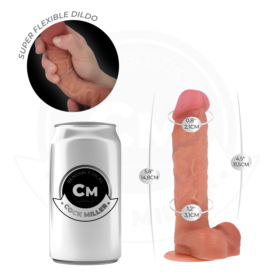 COCK MILLER - GODE ARTICULABLE HYPERRÉALISTE 14,8 CM - 7eme ciel