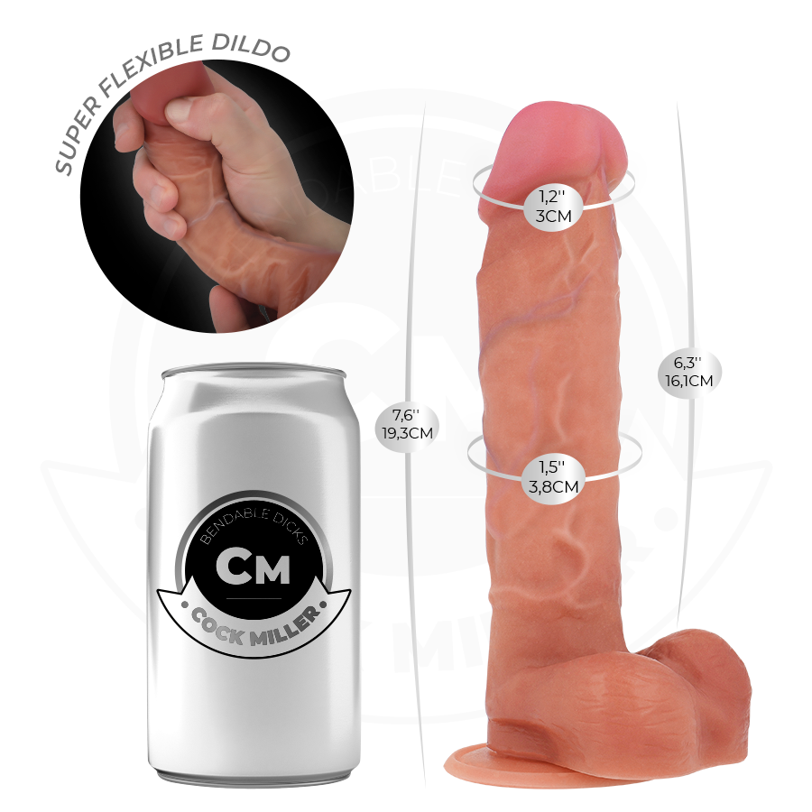 COCK MILLER - GODE ARTICULABLE HYPERRÉALISTE 19,3 CM - 7eme ciel