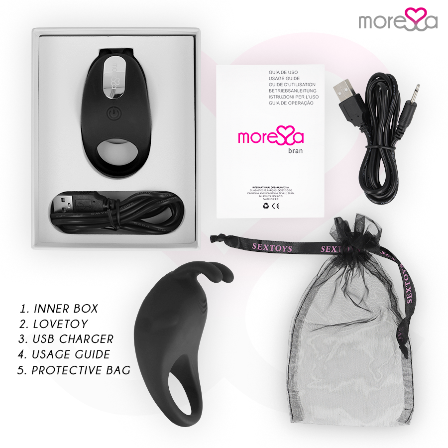 MORESSA - BRAD PREMIUM SILICONE RECHARGEABLE NOIR - 7eme ciel